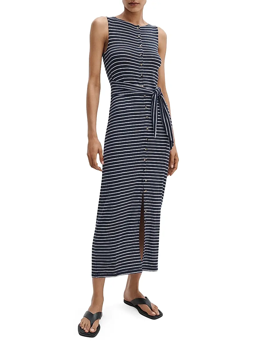 rag & bone Women's The Knit Tie-Waist Striped Maxi Dress | Thumbnail 4 rag & bone Women's The Knit Tie-Waist Striped Maxi Dress | Thumbnail 4