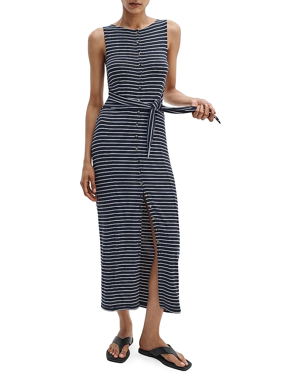 rag & bone Women's The Knit Tie-Waist Striped Maxi Dress | Thumbnail 5 rag & bone Women's The Knit Tie-Waist Striped Maxi Dress | Thumbnail 5