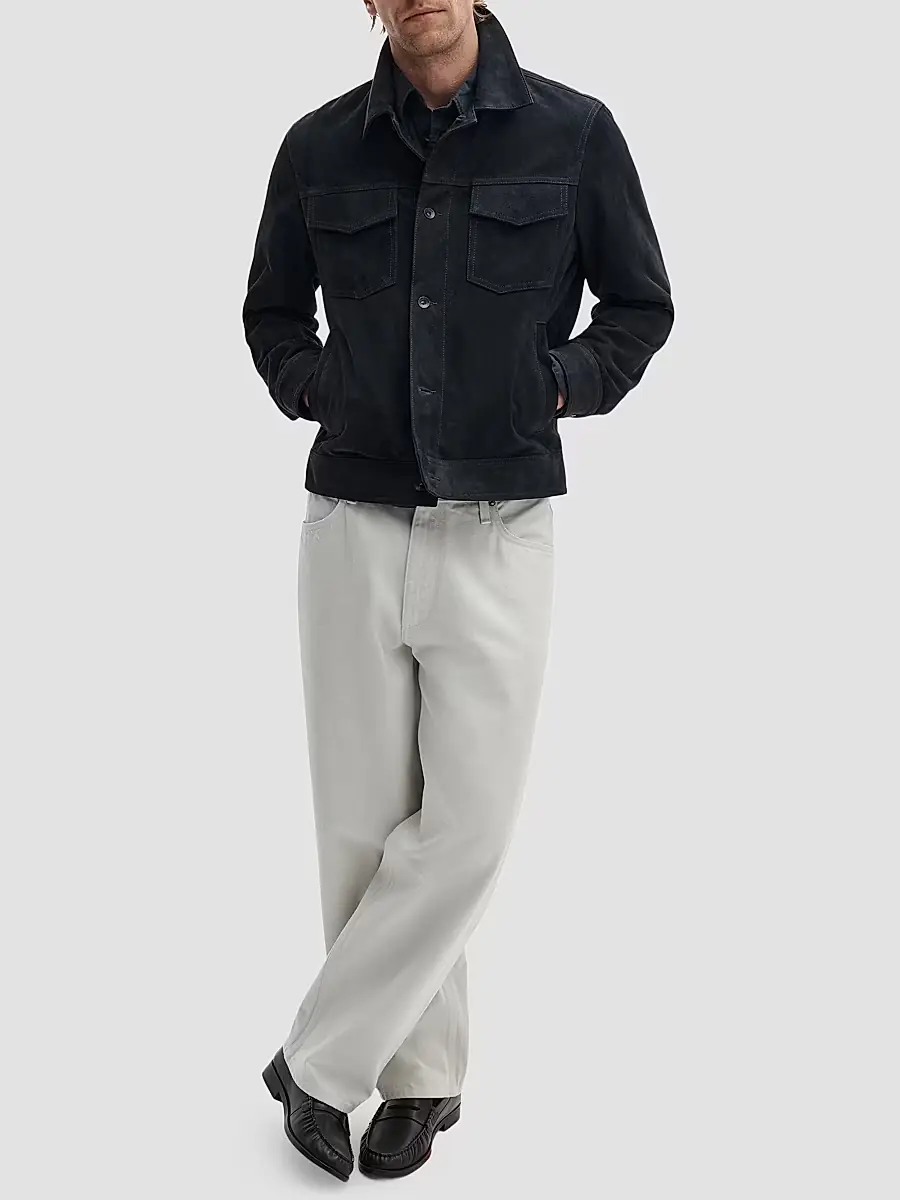 rag & bone Men's Suede Trucker Jacket | Thumbnail 2 rag & bone Men's Suede Trucker Jacket | Thumbnail 2