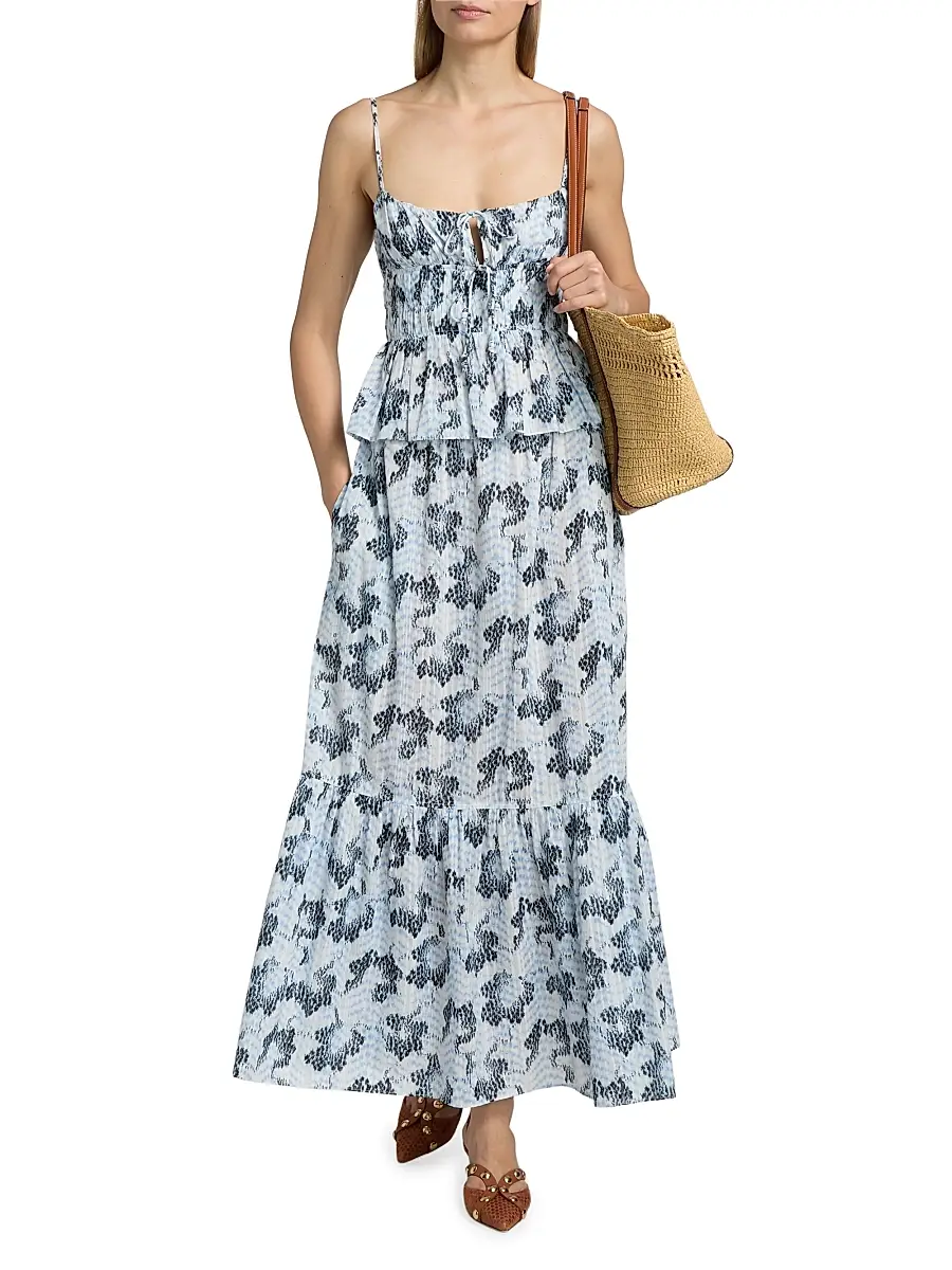 Ulla Johnson Women's Olina Printed Cotton A-Line Maxi Skirt | Thumbnail 2 Ulla Johnson Women's Olina Printed Cotton A-Line Maxi Skirt | Thumbnail 2