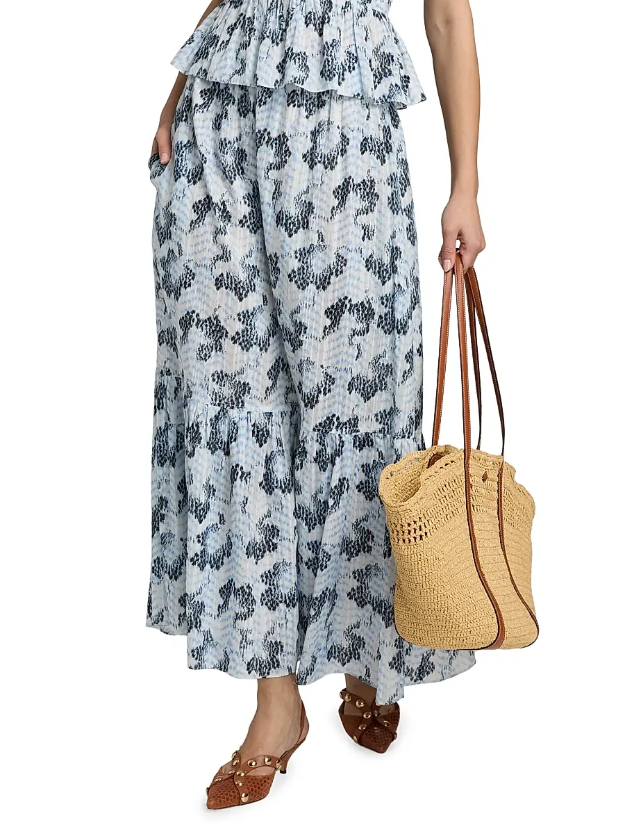 Ulla Johnson Women's Olina Printed Cotton A-Line Maxi Skirt | Thumbnail 3 Ulla Johnson Women's Olina Printed Cotton A-Line Maxi Skirt | Thumbnail 3