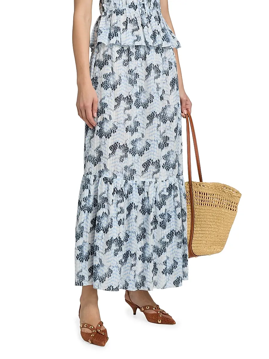 Ulla Johnson Women's Olina Printed Cotton A-Line Maxi Skirt | Thumbnail 4 Ulla Johnson Women's Olina Printed Cotton A-Line Maxi Skirt | Thumbnail 4