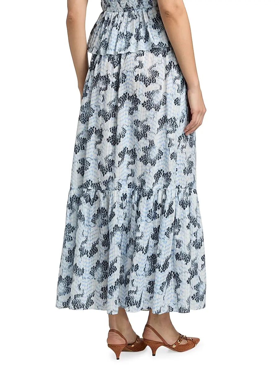 Ulla Johnson Women's Olina Printed Cotton A-Line Maxi Skirt | Thumbnail 5 Ulla Johnson Women's Olina Printed Cotton A-Line Maxi Skirt | Thumbnail 5