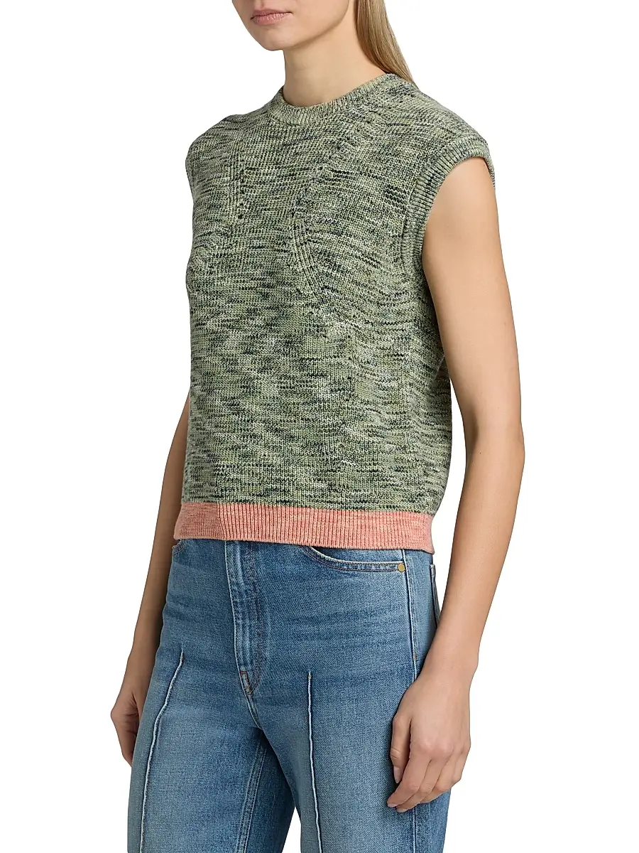 Ulla Johnson Women's Margot Contrast-Hem Stretch-Cotton Top | Thumbnail 4