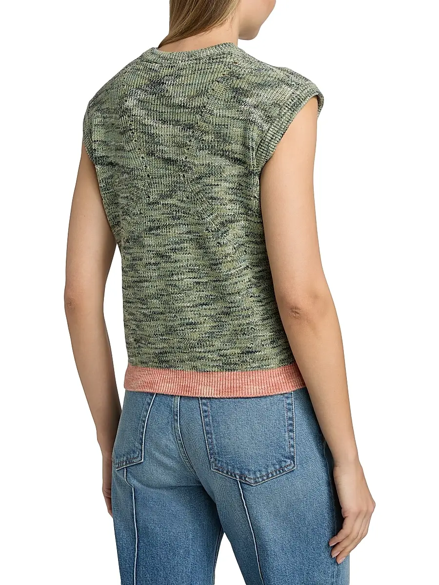 Ulla Johnson Women's Margot Contrast-Hem Stretch-Cotton Top | Thumbnail 5