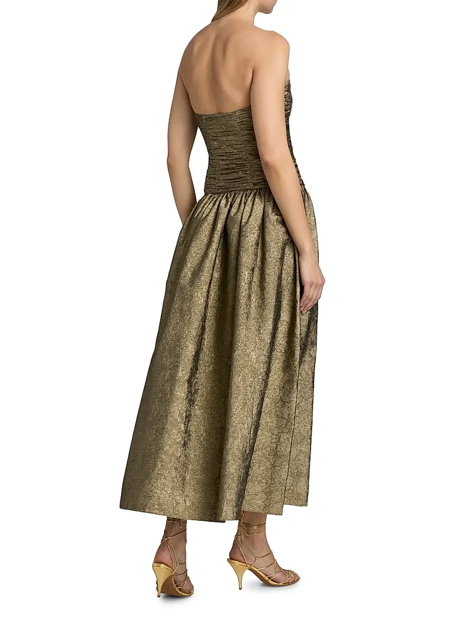 Ulla Johnson Women's Lumina Ruched Strapless Dress | Thumbnail 5