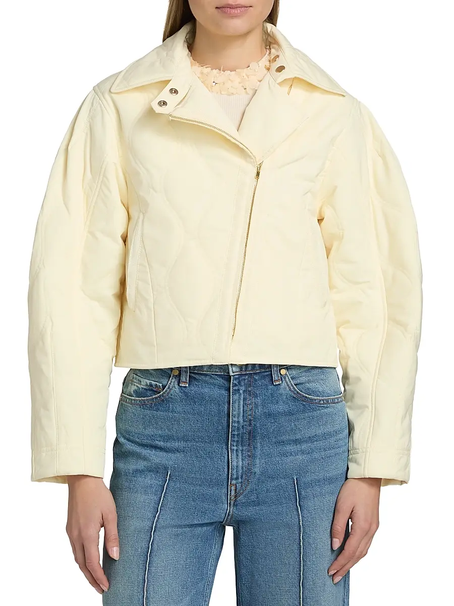 Ulla Johnson Women's Leonie Quilted Suede Jacket | Thumbnail 3 Ulla Johnson Women's Leonie Quilted Suede Jacket | Thumbnail 3