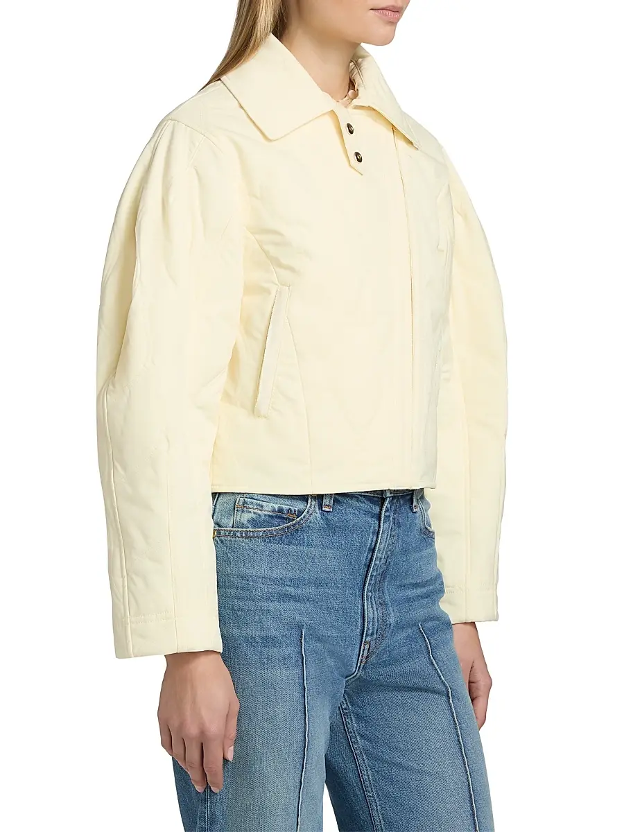 Ulla Johnson Women's Leonie Quilted Suede Jacket | Thumbnail 4 Ulla Johnson Women's Leonie Quilted Suede Jacket | Thumbnail 4