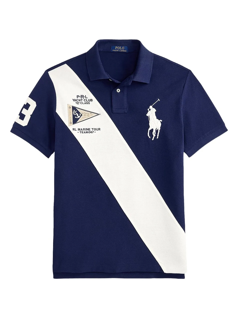 Men's Custom Slim-Fit Big Pony Mesh Polo Shirt