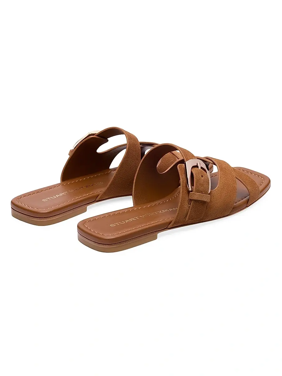 Stuart Weitzman Women's Sai Suede Slide Sandals | Thumbnail 3 Stuart Weitzman Women's Sai Suede Slide Sandals | Thumbnail 3