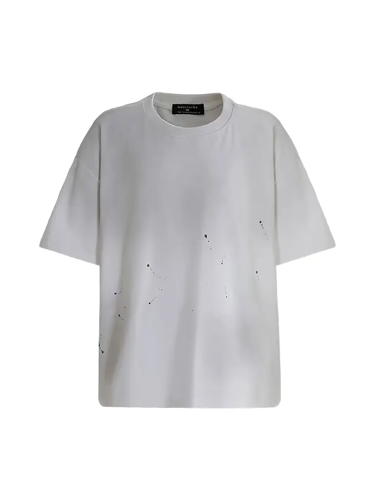 Moustache Boy's Oversized Splatter T-Shirt - White - Size 16 | Image 1 Moustache Boy's Oversized Splatter T-Shirt - White - Size 16 | Image 1