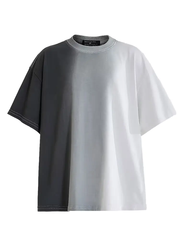 Moustache Boy's Tri-Color Gradient T-Shirt - Black - Size 16 | Image 1 Moustache Boy's Tri-Color Gradient T-Shirt - Black - Size 16 | Image 1