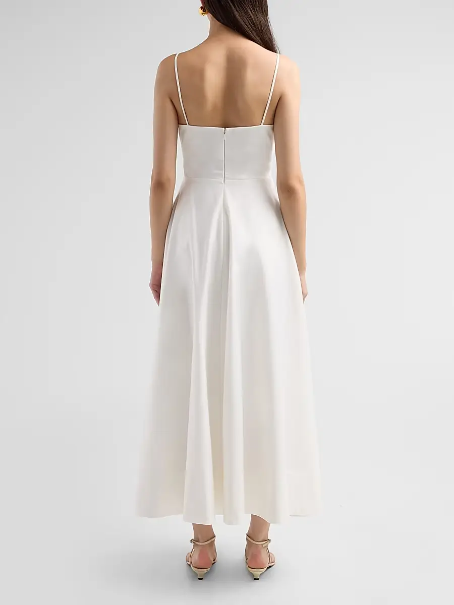 As It May Women's Ariaelle Cotton-Blend Bow Midi-Dress | Thumbnail 3 As It May Women's Ariaelle Cotton-Blend Bow Midi-Dress | Thumbnail 3