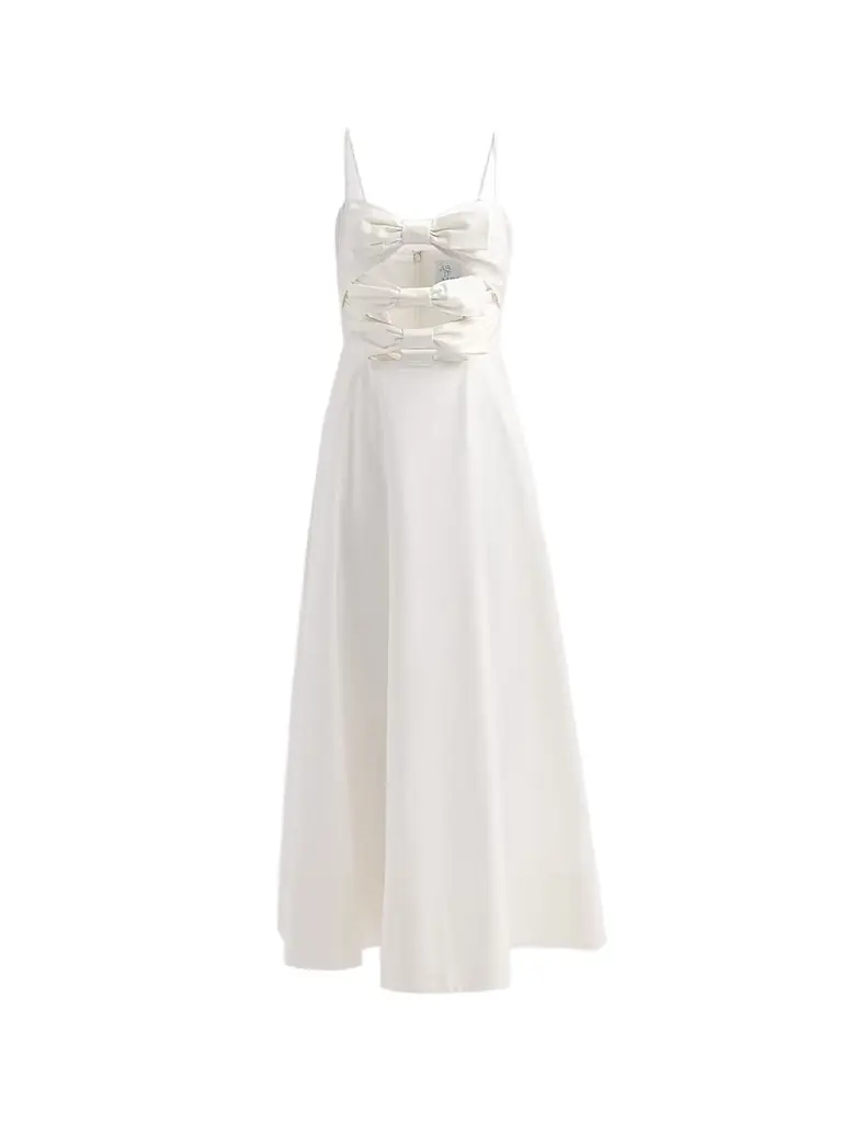 As It May Women's Ariaelle Cotton-Blend Bow Midi-Dress - | Image 1 As It May Women's Ariaelle Cotton-Blend Bow Midi-Dress - | Image 1