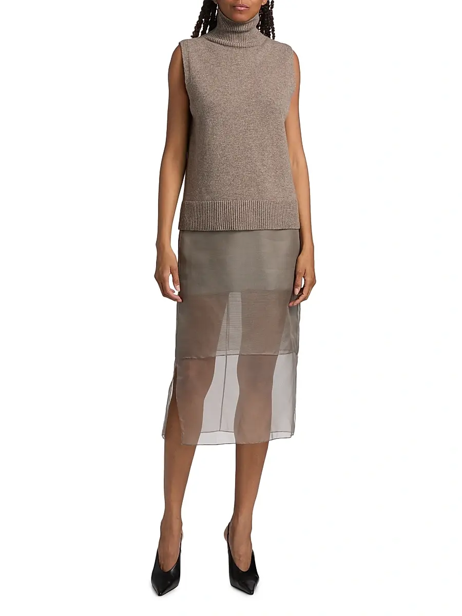 Brandon Maxwell Women's The Bruno Sleeveless Wool-Cashmere Vest | Thumbnail 2 Brandon Maxwell Women's The Bruno Sleeveless Wool-Cashmere Vest | Thumbnail 2