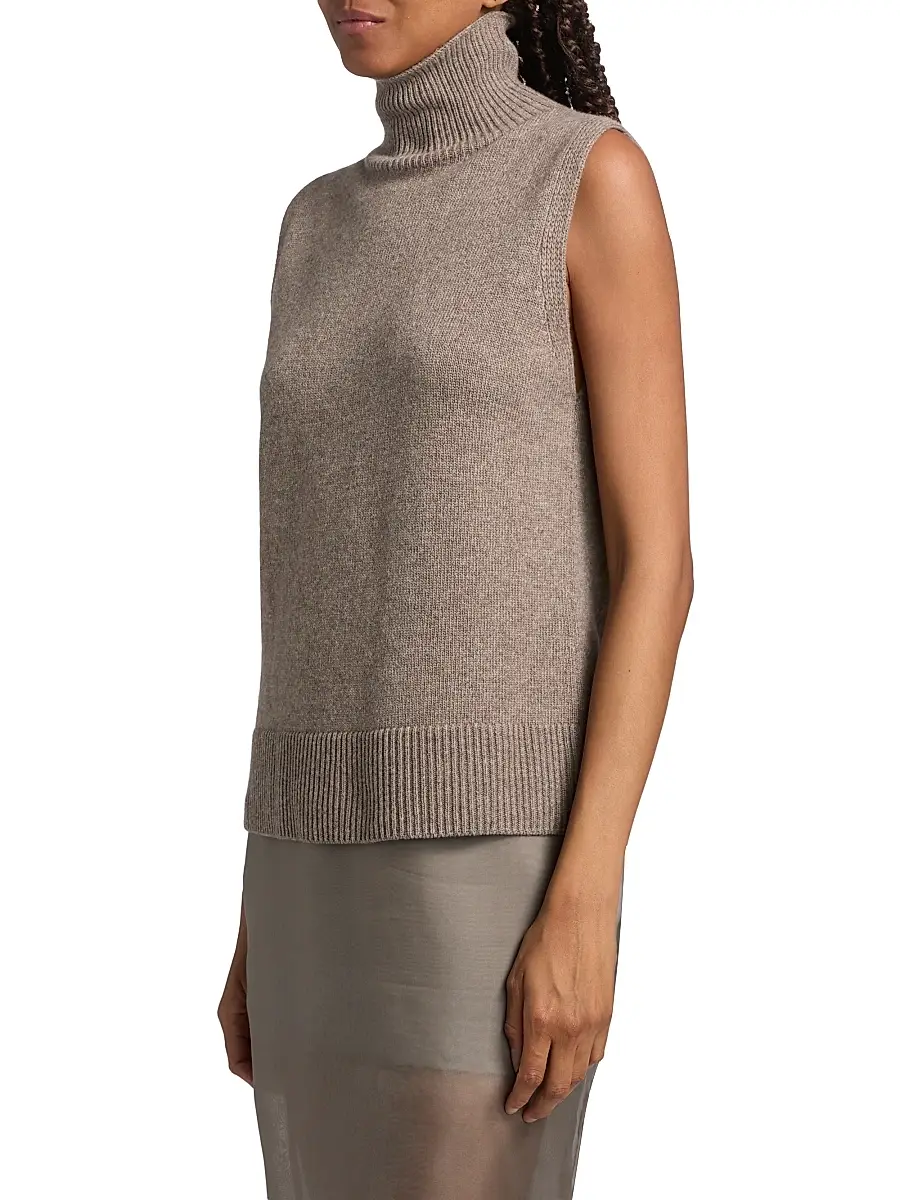 Brandon Maxwell Women's The Bruno Sleeveless Wool-Cashmere Vest | Thumbnail 4 Brandon Maxwell Women's The Bruno Sleeveless Wool-Cashmere Vest | Thumbnail 4