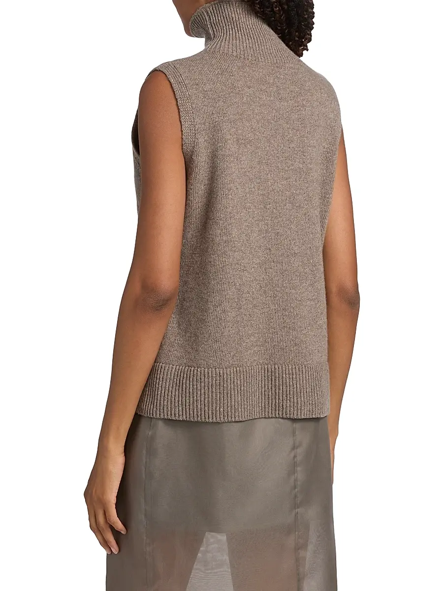 Brandon Maxwell Women's The Bruno Sleeveless Wool-Cashmere Vest | Thumbnail 5 Brandon Maxwell Women's The Bruno Sleeveless Wool-Cashmere Vest | Thumbnail 5