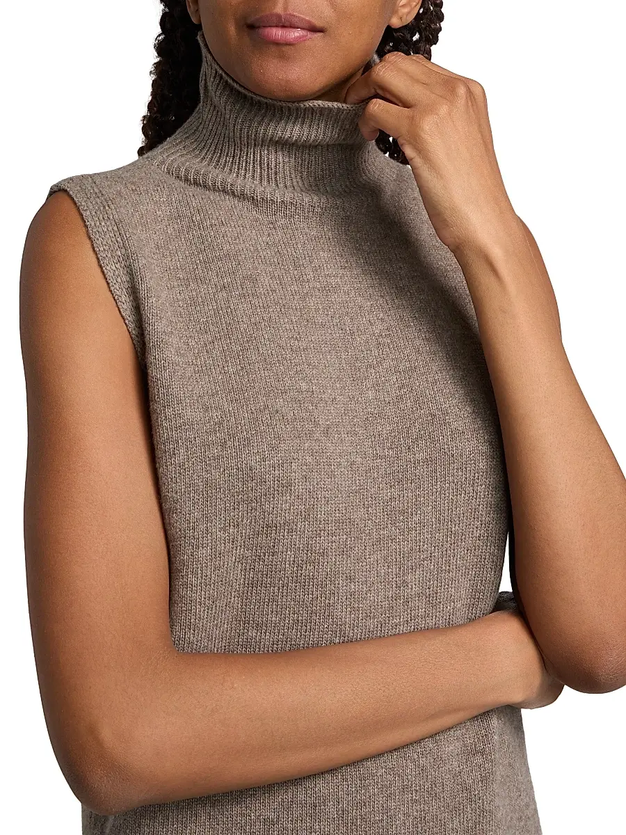 Brandon Maxwell Women's The Bruno Sleeveless Wool-Cashmere Vest | Thumbnail 6 Brandon Maxwell Women's The Bruno Sleeveless Wool-Cashmere Vest | Thumbnail 6