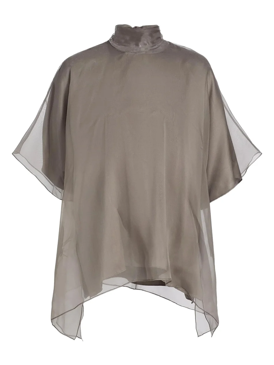 Brandon Maxwell Women's The Cali Silk Organza Blouse