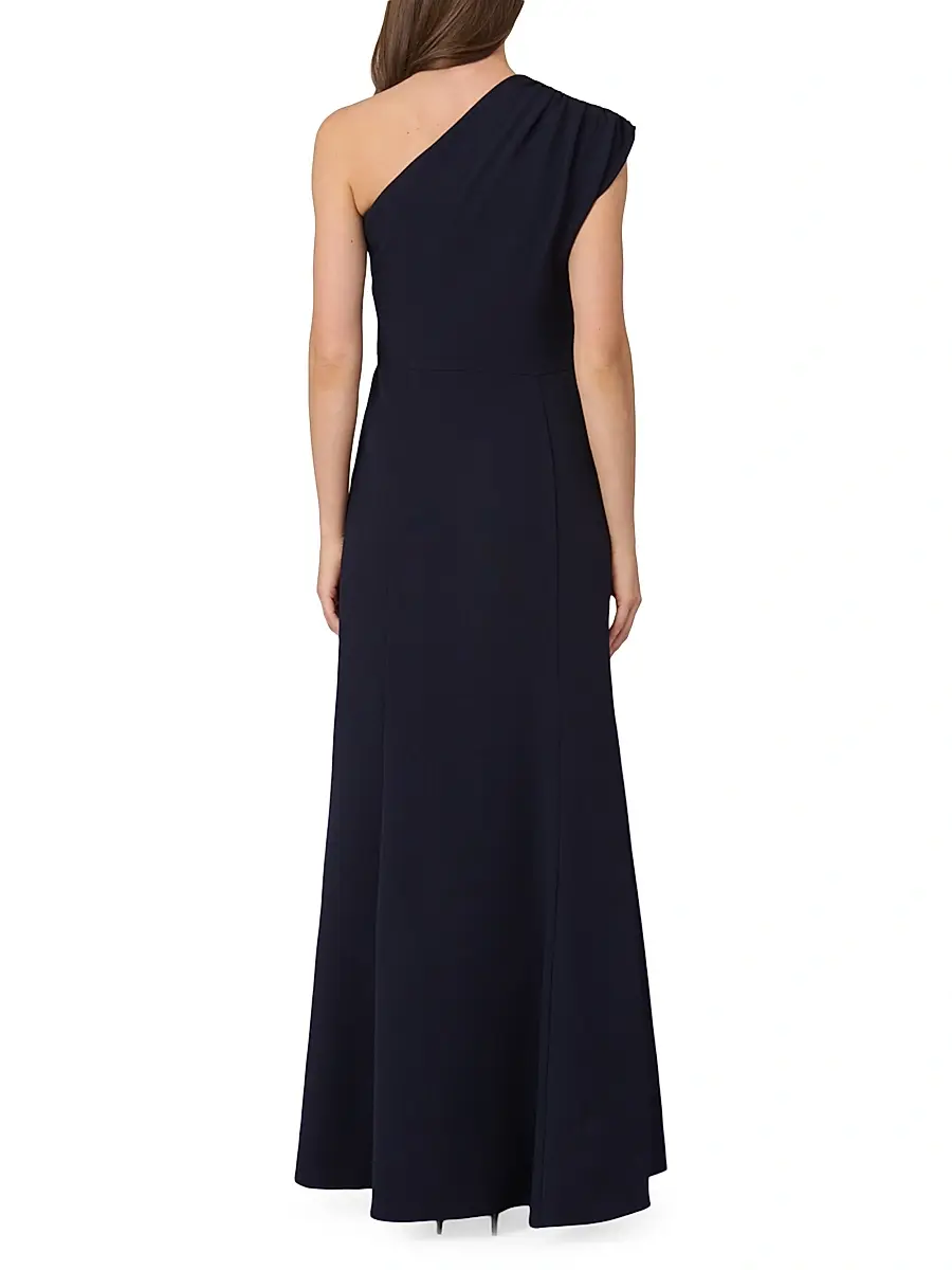 Shoshanna Women's Carley Stretch-Crepe One-Shoulder Gown | Thumbnail 3 Shoshanna Women's Carley Stretch-Crepe One-Shoulder Gown | Thumbnail 3