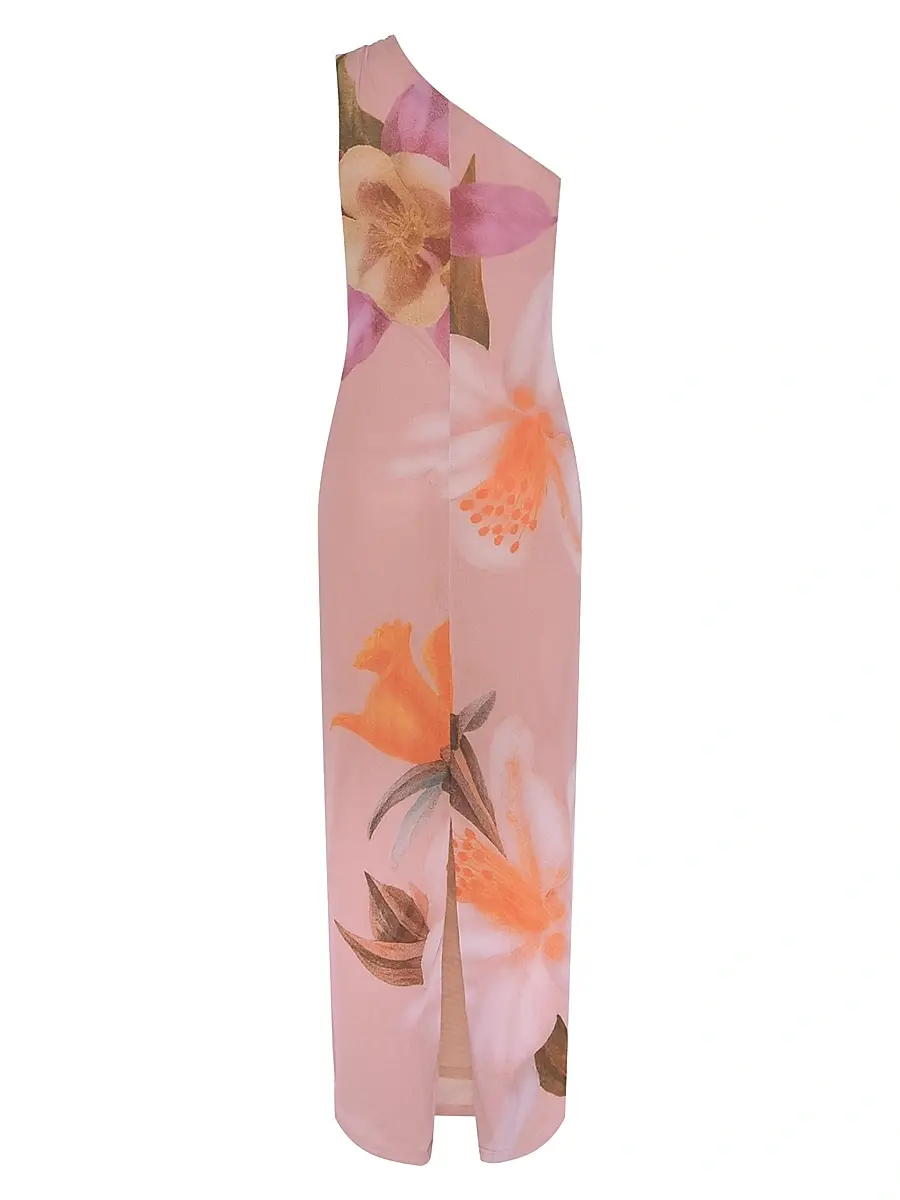 PatBo Women's Peony Floral One-Shoulder Maxi-Dress | Thumbnail 5 PatBo Women's Peony Floral One-Shoulder Maxi-Dress | Thumbnail 5