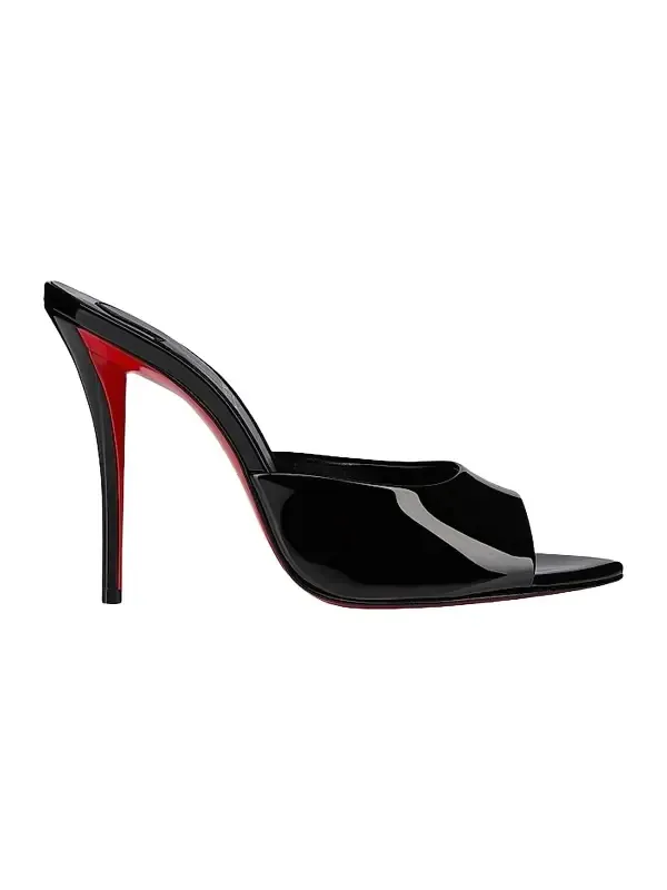 Women's Miss Z 100MM Patent Leather Mule Sandals