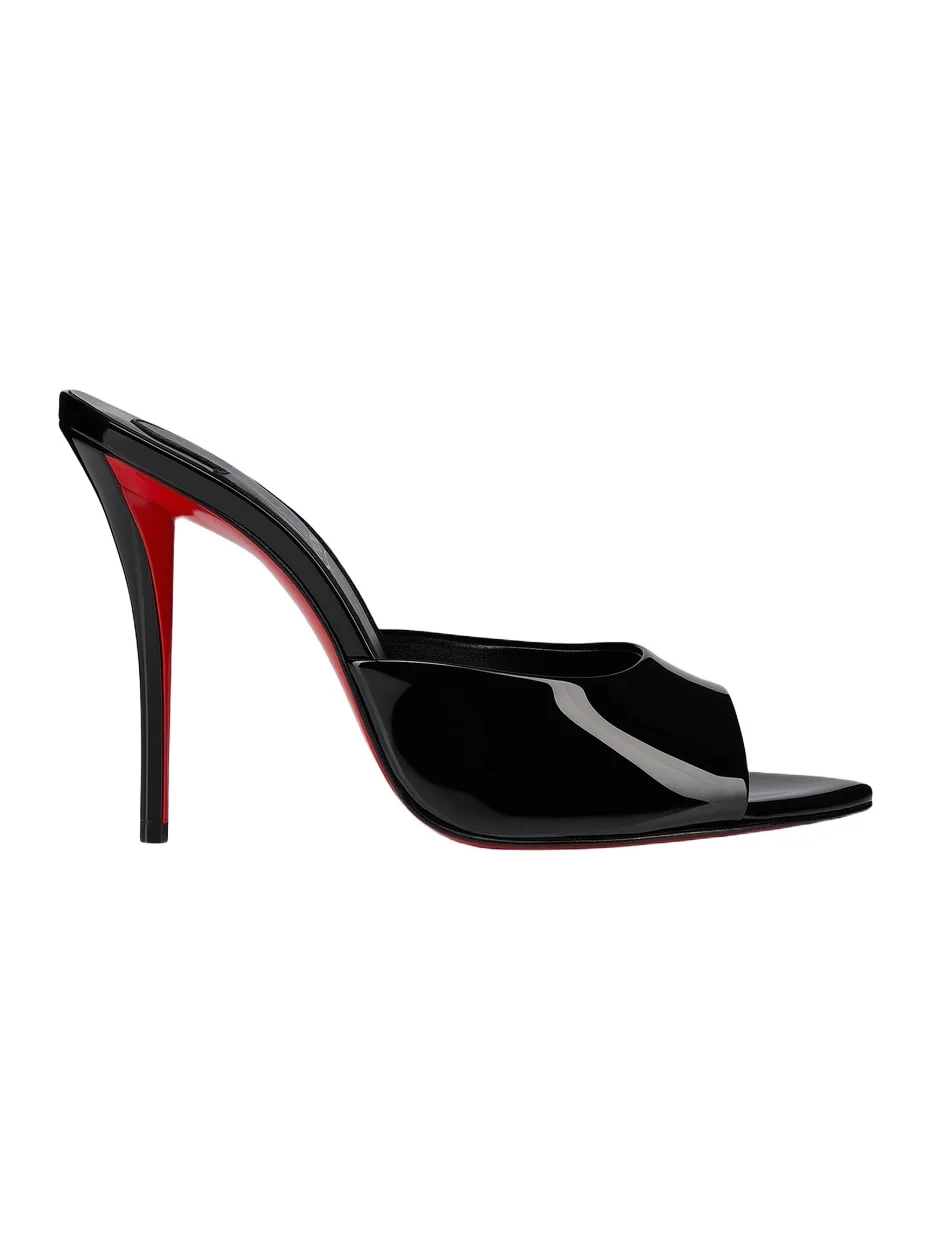 Christian Louboutin Women's Miss Z 100MM Patent Leather Mule Sandals