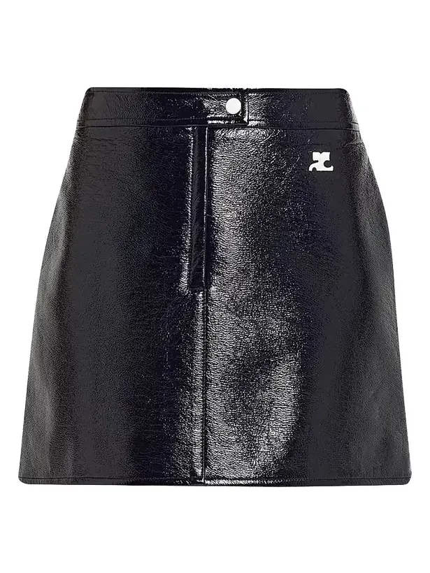 Women's Reedition Vinyl A-Line Miniskirt