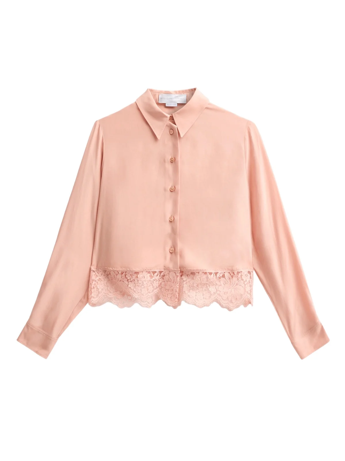 Women's Lace-Trim Silk Shirt Women's Lace-Trim Silk Shirt