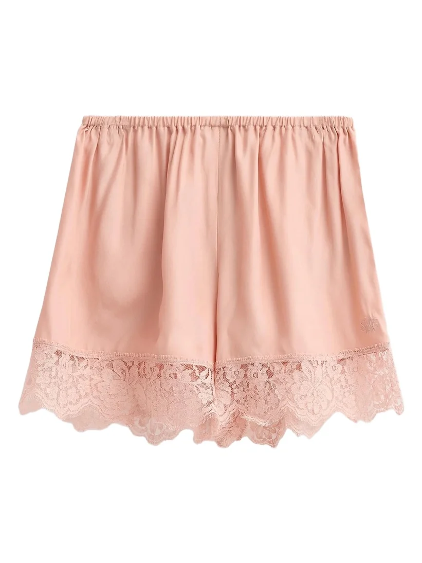 Women's Lace-Trim Silk Shorts Women's Lace-Trim Silk Shorts