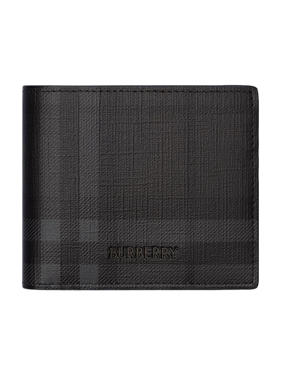 Men's City Check Coated Canvas Bifold Wallet Men's City Check Coated Canvas Bifold Wallet