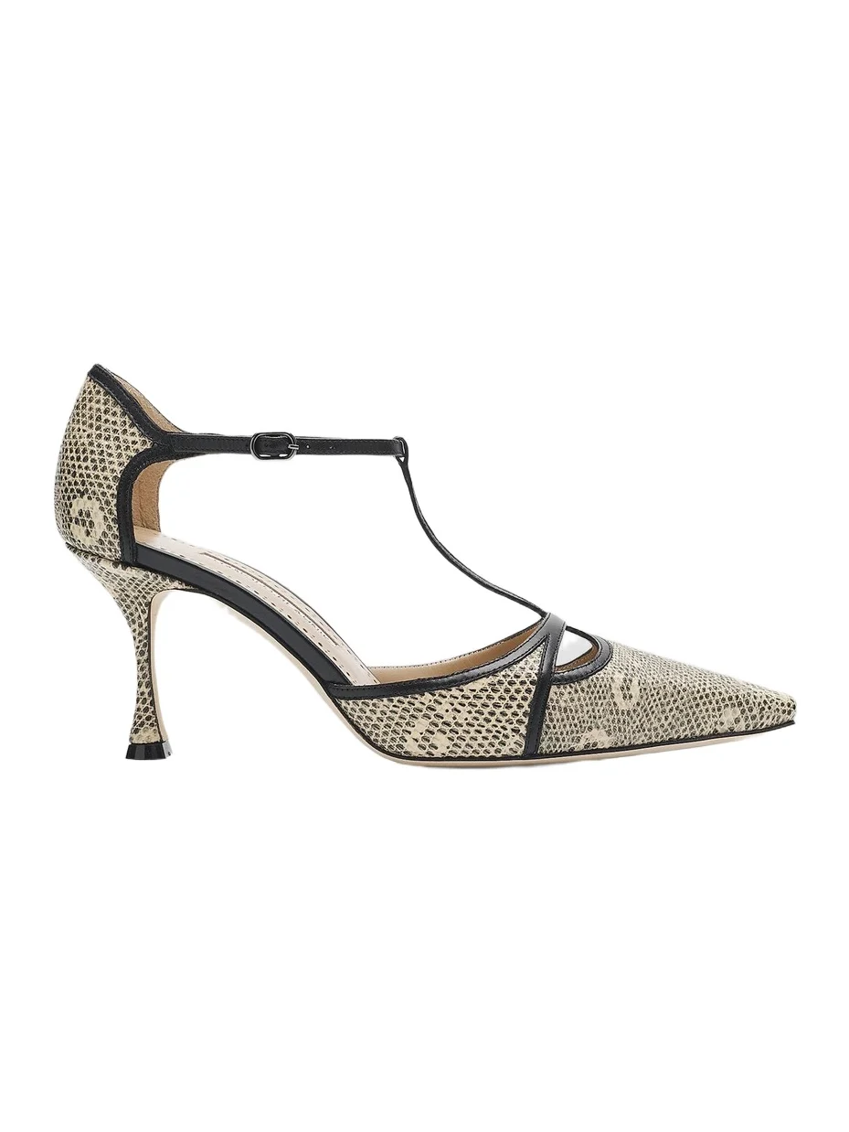 Manolo Blahnik Women's Gish 70MM Leather Pumps