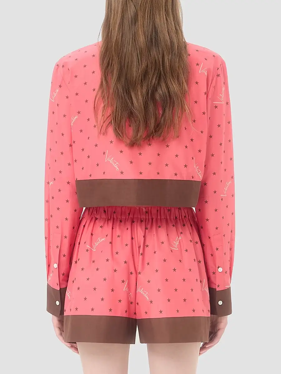 Valentino Women's Muslin Starry Signature Shirt with Star-Print | Thumbnail 5