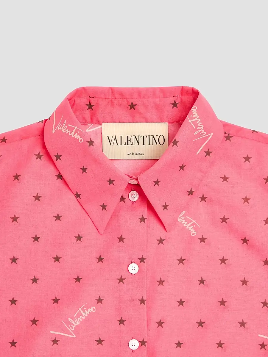 Valentino Women's Muslin Starry Signature Shirt with Star-Print | Thumbnail 7
