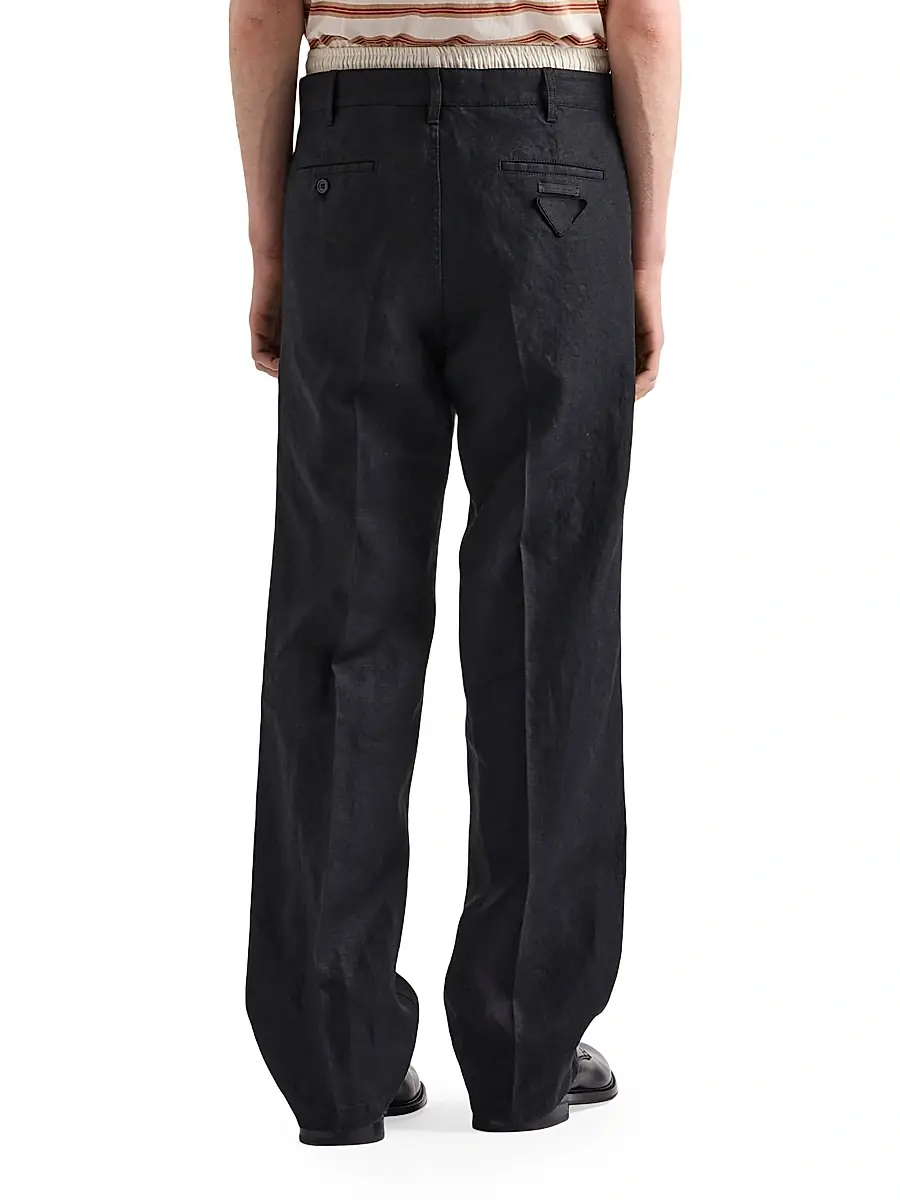 Prada Men's Linen Pants | Thumbnail 4 Prada Men's Linen Pants | Thumbnail 4
