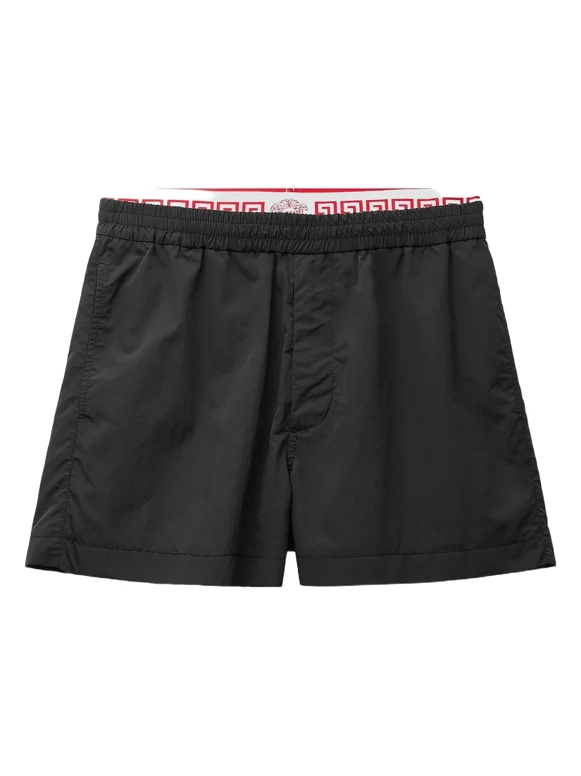 Men's Logo Band Wrinkle-Effect Shorts Men's Logo Band Wrinkle-Effect Shorts