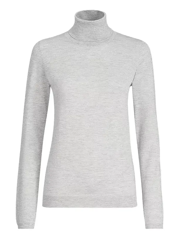 Brunello Cucinelli Women's Sparkling Cashmere and Silk Lightweight Turtleneck Sweater