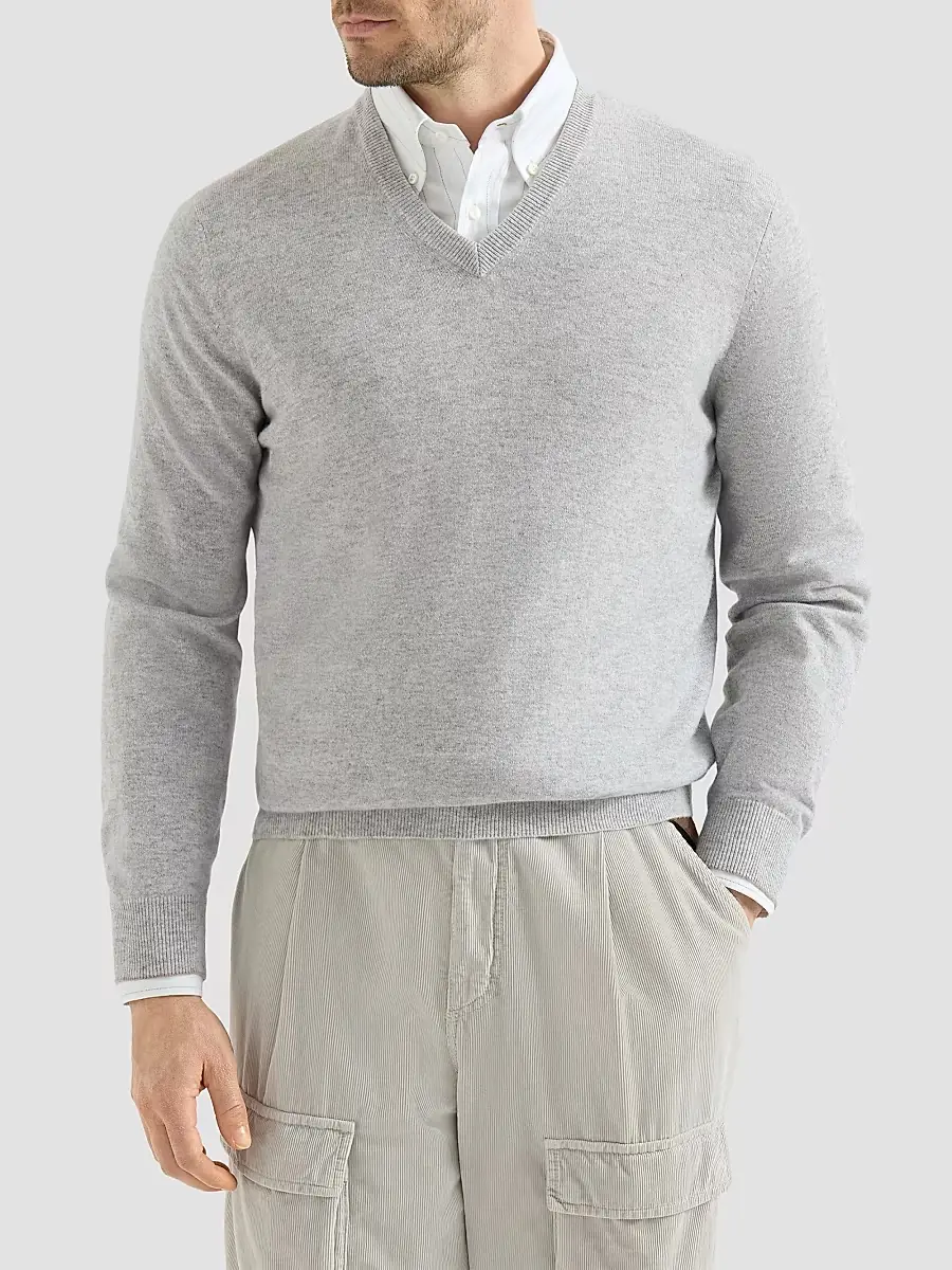 Brunello Cucinelli Men's Cashmere Sweater | Thumbnail 2