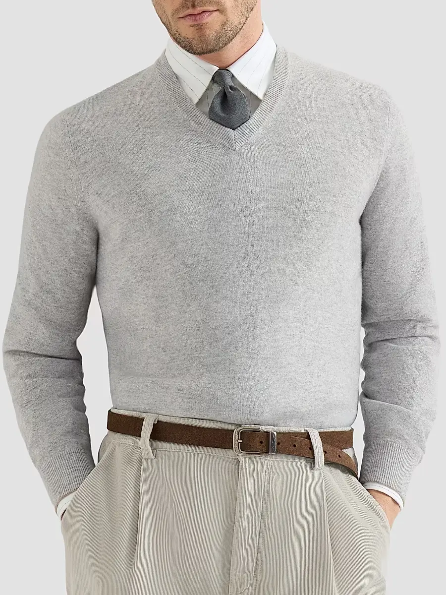 Brunello Cucinelli Men's Cashmere Sweater | Thumbnail 4