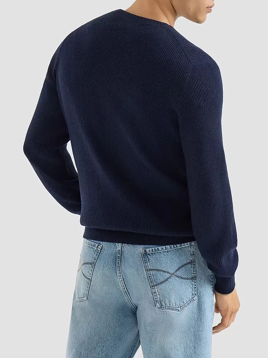 Brunello Cucinelli Men's Cashmere English Rib Sweater | Thumbnail 4 Brunello Cucinelli Men's Cashmere English Rib Sweater | Thumbnail 4
