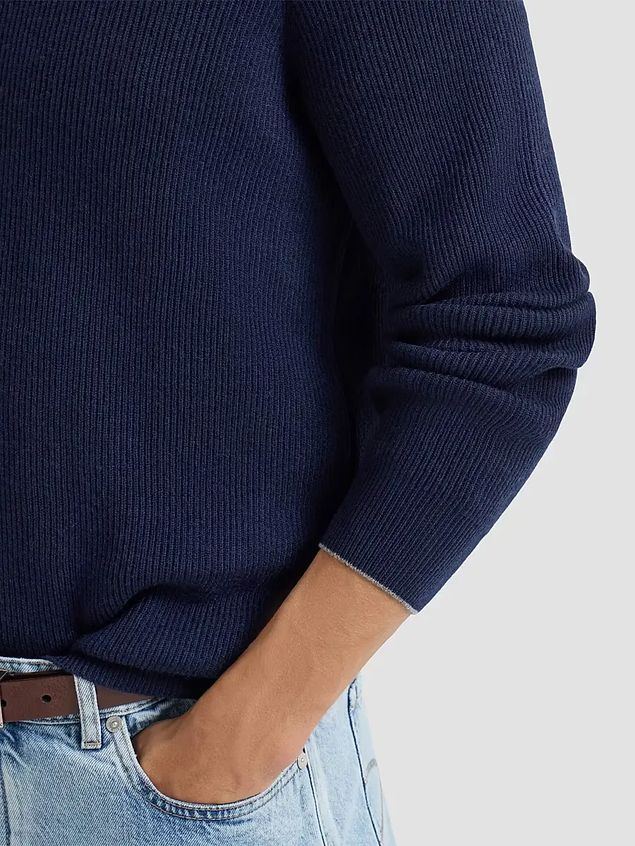 Brunello Cucinelli Men's Cashmere English Rib Sweater | Thumbnail 6 Brunello Cucinelli Men's Cashmere English Rib Sweater | Thumbnail 6