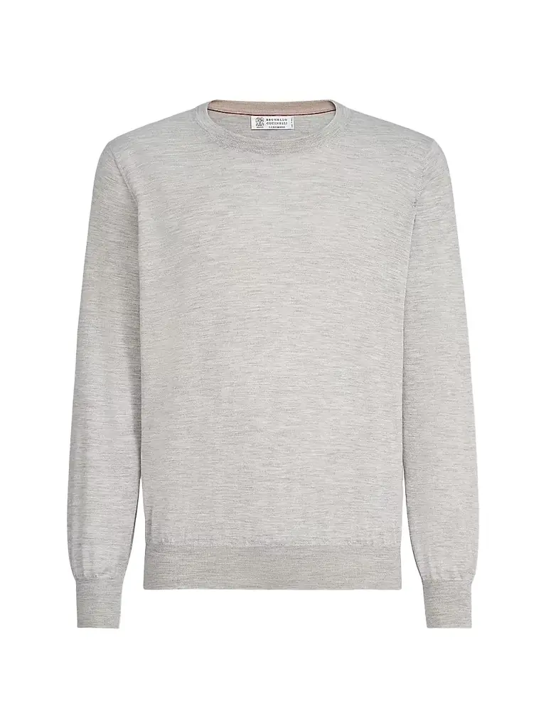 Brunello Cucinelli Men's Cashmere and Silk Lightweight Sweater