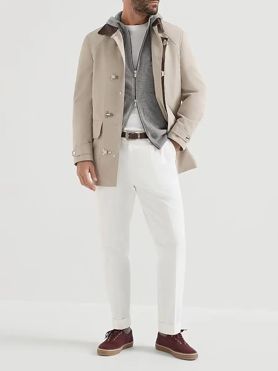 Brunello Cucinelli Men's Cashmere Sweatshirt-Style Cardigan with Hood - Dark Grey | Thumbnail 6 Brunello Cucinelli Men's Cashmere Sweatshirt-Style Cardigan with Hood - Dark Grey | Thumbnail 6