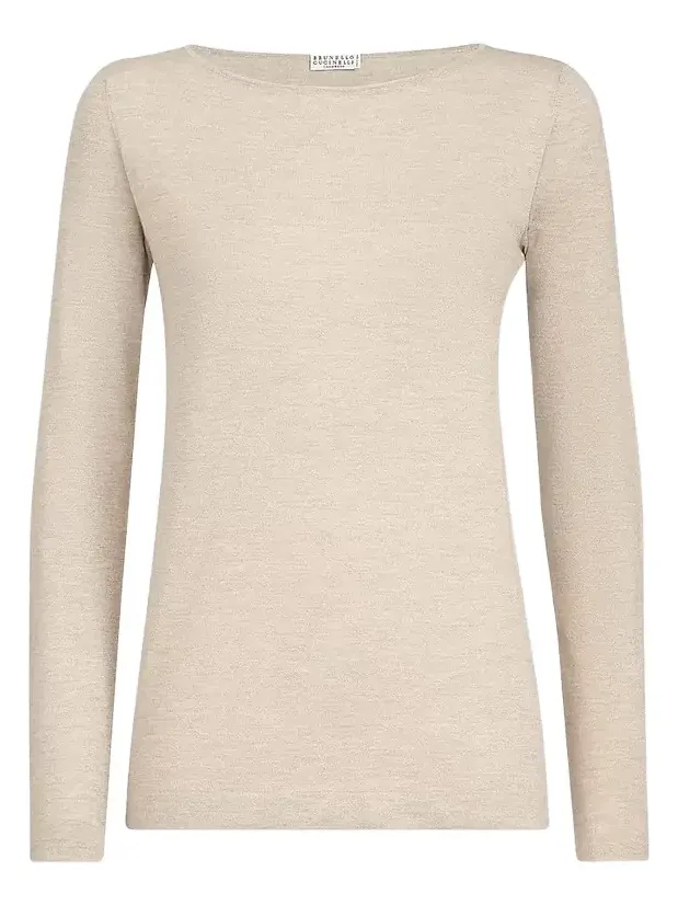 Brunello Cucinelli Women's Sparkling Cashmere and Silk Lightweight Sweater