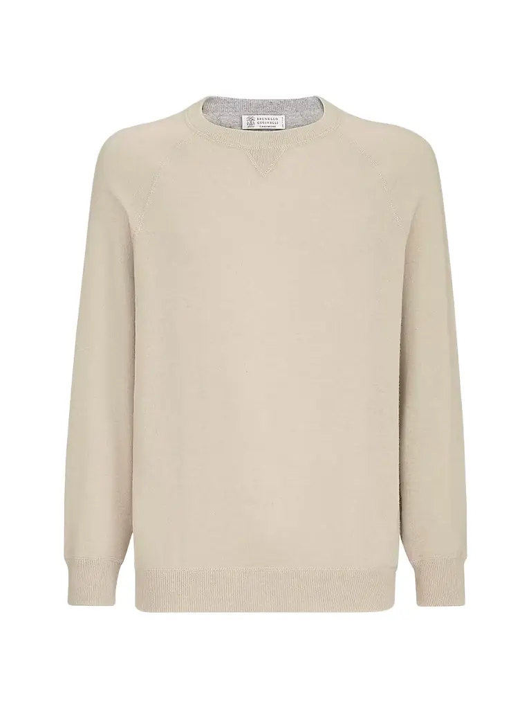 Brunello Cucinelli Men's Cashmere Sweatshirt-Style Sweater