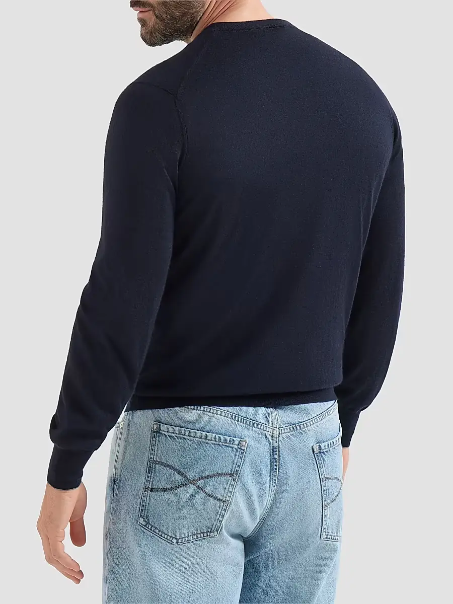 Brunello Cucinelli Men's Cashmere and Silk Lightweight Sweater | Thumbnail 3