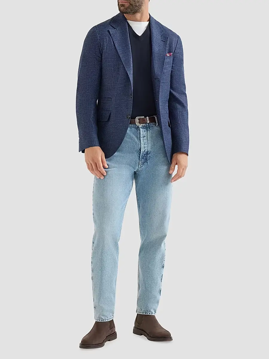 Brunello Cucinelli Men's Cashmere and Silk Lightweight Sweater | Thumbnail 6