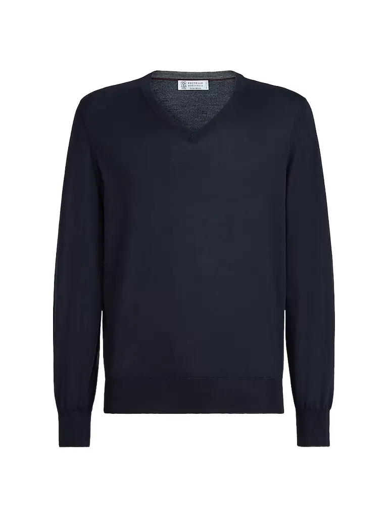 Brunello Cucinelli Men's Cashmere and Silk Lightweight Sweater