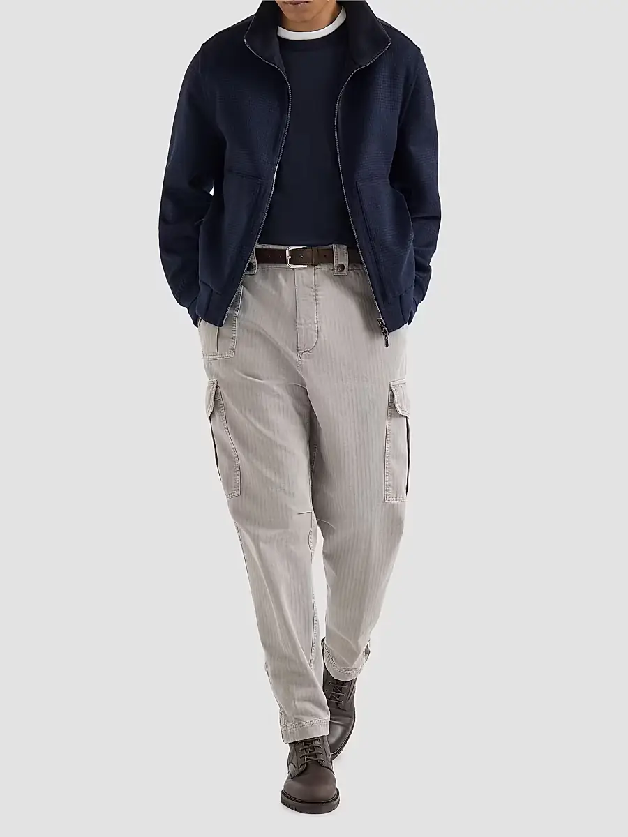 Brunello Cucinelli Men's Cashmere and Silk Lightweight Sweater | Thumbnail 6