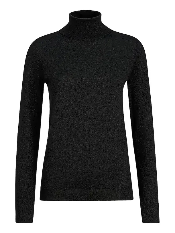 Brunello Cucinelli Women's Sparkling Cashmere and Silk Lightweight Turtleneck Sweater